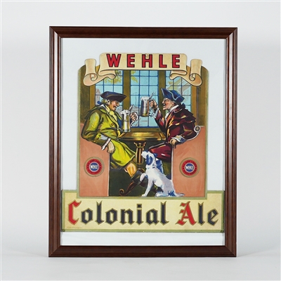 Wehle Colonial Ale Sign Framed GREEN COAT