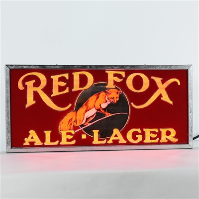 Red Fox Ale Lager Illuminated Sign RARE