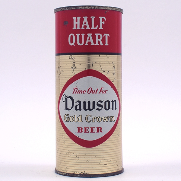 Dawson Gold Crown Beer Pint Flat Top TOUGH CLEAN 228-8
