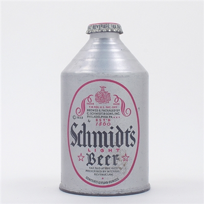 Schmidts Beer Crowntainer Cone Top 198-31