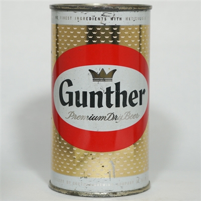 Gunther Premium Beer Flat Top ACC VA TAX TOP 78-28