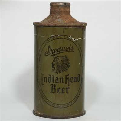 Iroquois Indian Head Beer Cone Top WITHDRAWN 170-8