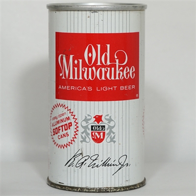 Old Milwaukee Beer Soft Top Flat Top WHITE 107-32