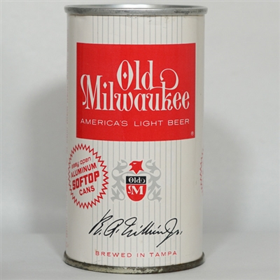 Old Milwaukee Beer Soft Top Flat Top CREAM 107-33