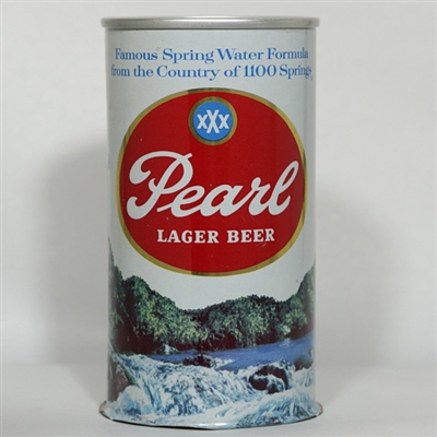 Pearl Lager Beer EMBOSSED LID Flat Top UNLISTED 