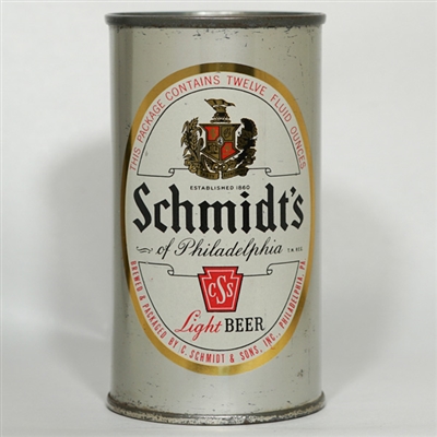 Schmidts Light Beer Flat Top PENNSYLVANIA TAX TOP 131-30