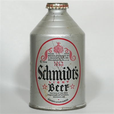 Schmidts Light Beer Crowntainer NICE CROWN 198-32