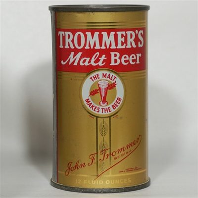 Trommers Malt Beer Flat Top EXCELLENT 139-33