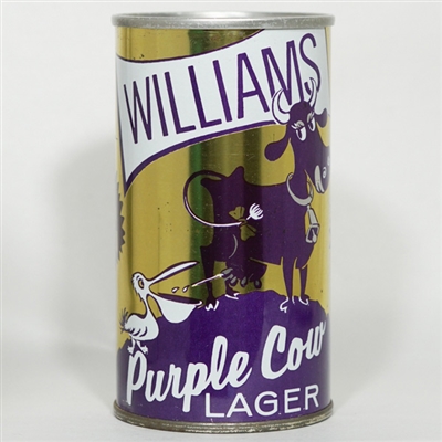 Williams Purple Cow Lager Zip Tab CLEAN SCARCE 217-7
