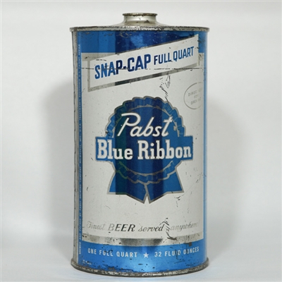 Pabst Blue Ribbon Snap Cap Quart SILVER 217-5