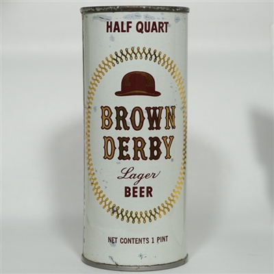 Brown Derby Lager Beer Pint 16 OZ Insert Tab 142-9