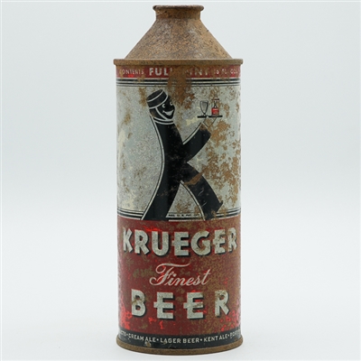 Krueger Finest BEER 16 OZ PINT Cone Top RARE 231-21