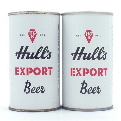 Hulls Beer Flat and Pull Tab Lot of 2 Different