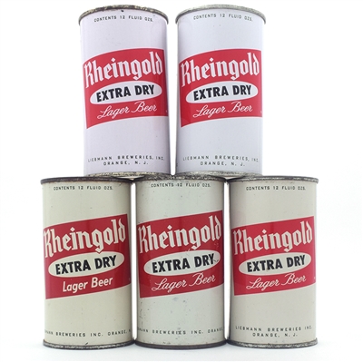 Rheingold New Jersey Flat Top Lot of 5 Different