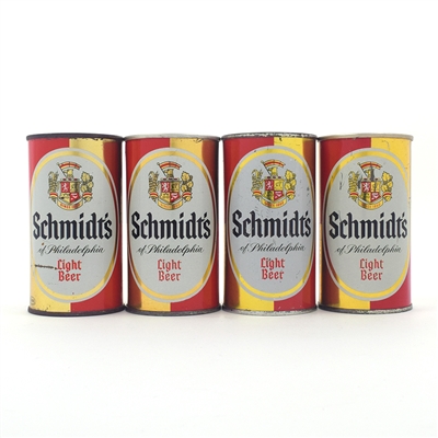 Schmidts Beer Flat Tops Lot of 4 Different