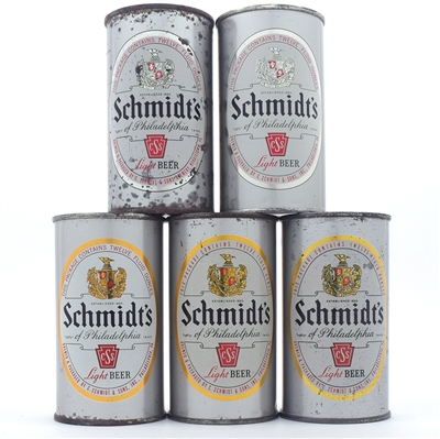 Schmidts Beer Flat Tops Lot of 5 Different