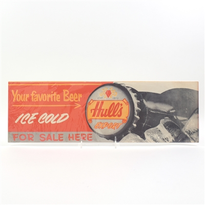 Hulls Export Beer 1950s Paper Sign