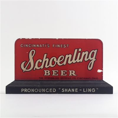 Schoenling Beer 1930s Point of Sale Reverse Painted Sign