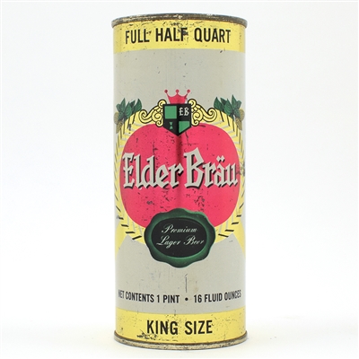 Elder Brau Beer 16 Ounce Flat Top FULL CONTENTS TEXT UNLISTED