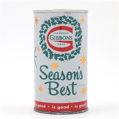 Gibbons Beer Seasons Greetings Pull Tab SCARCE CLEAN 68-18