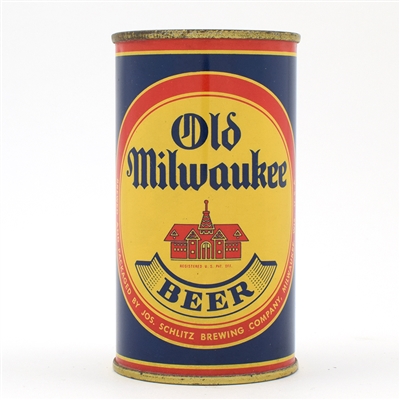 Old Milwaukee Beer Flat Top SCHOOLHOUSE RARE SUPERB 107-22