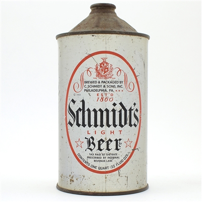 Schmidts Beer Quart Cone Top 219-4