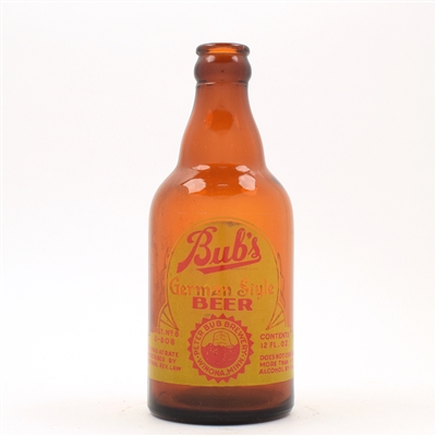 Bubs Beer 2-sided 2-color ACL Steinie Bottle
