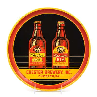 Chester Beer-Ale 1930s Serving Tray GRAPHIC COLORFUL CLEAN