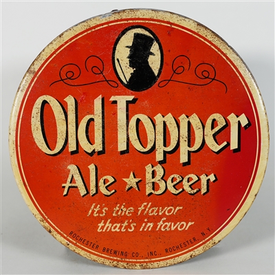 Old Topper Ale Beer Its Flavor Thats In Favor Button SCARCE