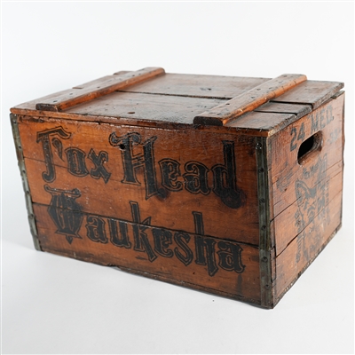 Fox Head Waukesha Beer Wooden Crate