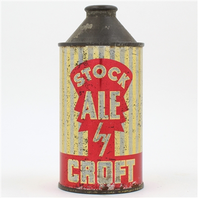 Croft Stock Ale Cone Top SCARCE CLEAN 158-21
