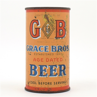 GB Grace Bros Beer Instructional Flat Top ENAMEL 67-29 USBCOI 311