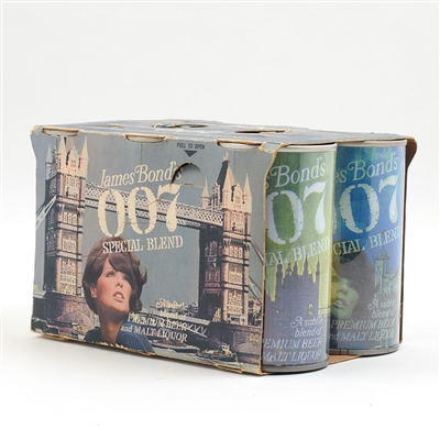James Bond 007 Malt Liquor Original 6-Pack Carrier With 6 Dummy Cans