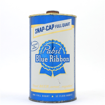 Pabst Blue Ribbon Beer Quart Snap Cap GOLD TRIM SCARCELY CLEAN 217-5