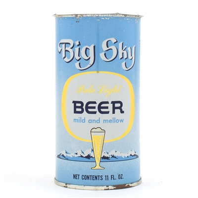 Big Sky Beer 11 Ounce Flat Top NEVER LIDDED 37-8