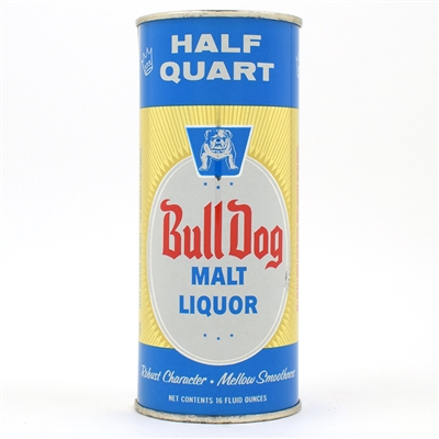 Bull Dog Malt Liquor 16 Ounce Pull Tab ROLLED AS A FLAT MINTY 143-31