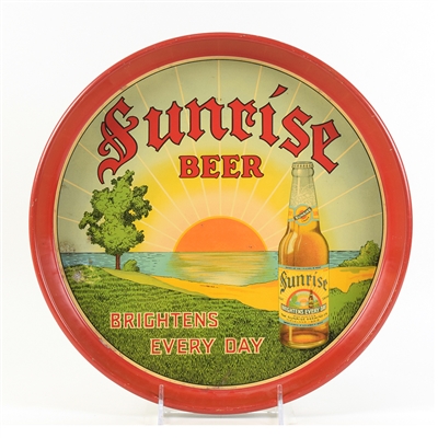 Sunrise Beer 1930s Serving Tray