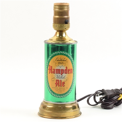 Hampden Ale 1940s Beer Can Lamp Base
