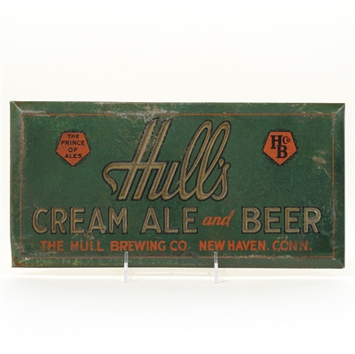 Hulls Cream Ale 1930s Tin-Over-Cardboard Sign SCARCE