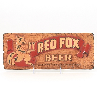 Red Fox Beer 1940s Composition Sign