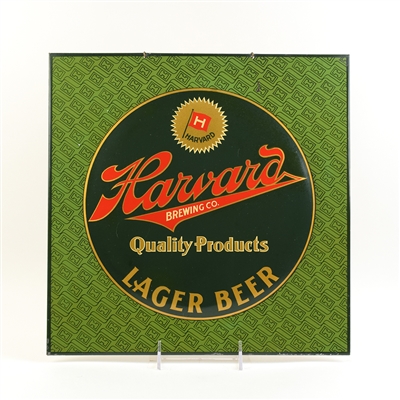 Harvard Lager Beer Pre-Prohibition TOC Sign -NEAR MINT RARE-