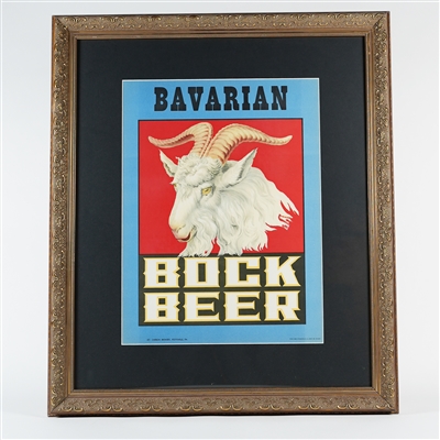 Bavarian Bock Beer Cardboard Sign Mount Carbon PA