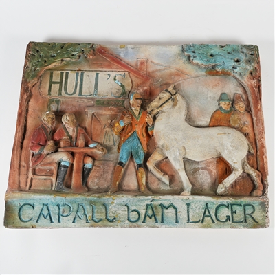 Hulls Capalldbam Lager 3D Plaster Relief Sign RARE