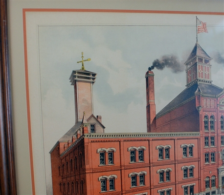 Middletown Brewery W & L Sebald Factory Scene Litho