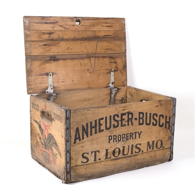 Budweiser Beer Wooden Bottle Crate