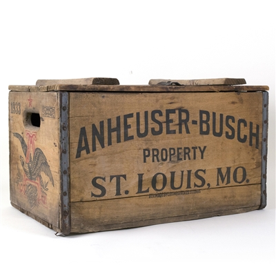 Budweiser Beer Wooden Bottle Crate