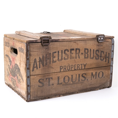 Budweiser Beer Wooden Bottle Crate