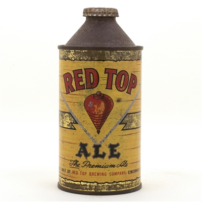 Red Top Cone Top Beer Can