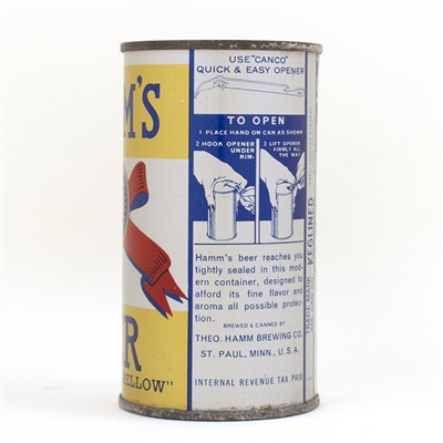 Hamms Beer Instructional Flat Top Can