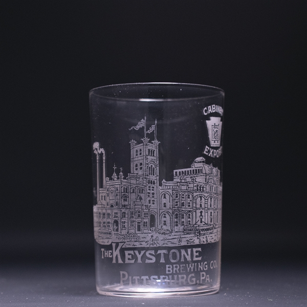 Keystone Factory Scene Pre-Prohibition Etched Drinking Glass 